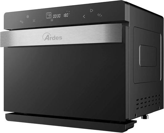 Four Électrique Ventilé ARDES AR6440VD 31L avec Lumière Interne et 9 Fonctions, Minuterie, Double Vitrage, Accessoires Inclus, Noir