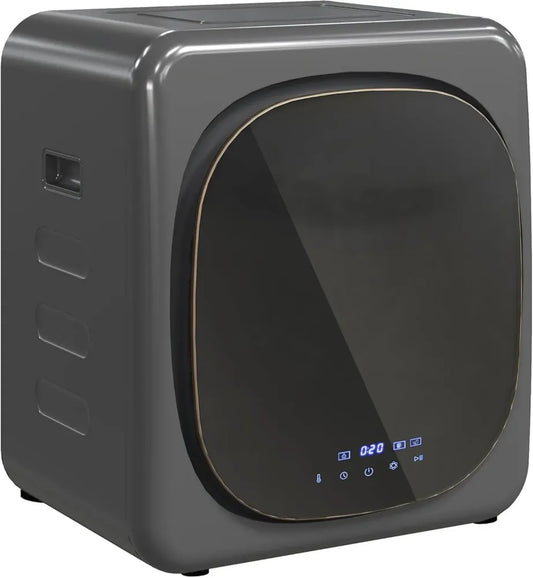 HOMCOM Sèche-linge Compact LED 4 kg, 6 Programmes, Protection Surchauffe, 800W, Gris