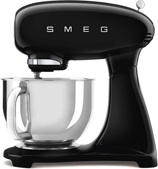 Robot Pâtissier Noir Smeg, 800W, Bol 4,8L, 10 Vitesses