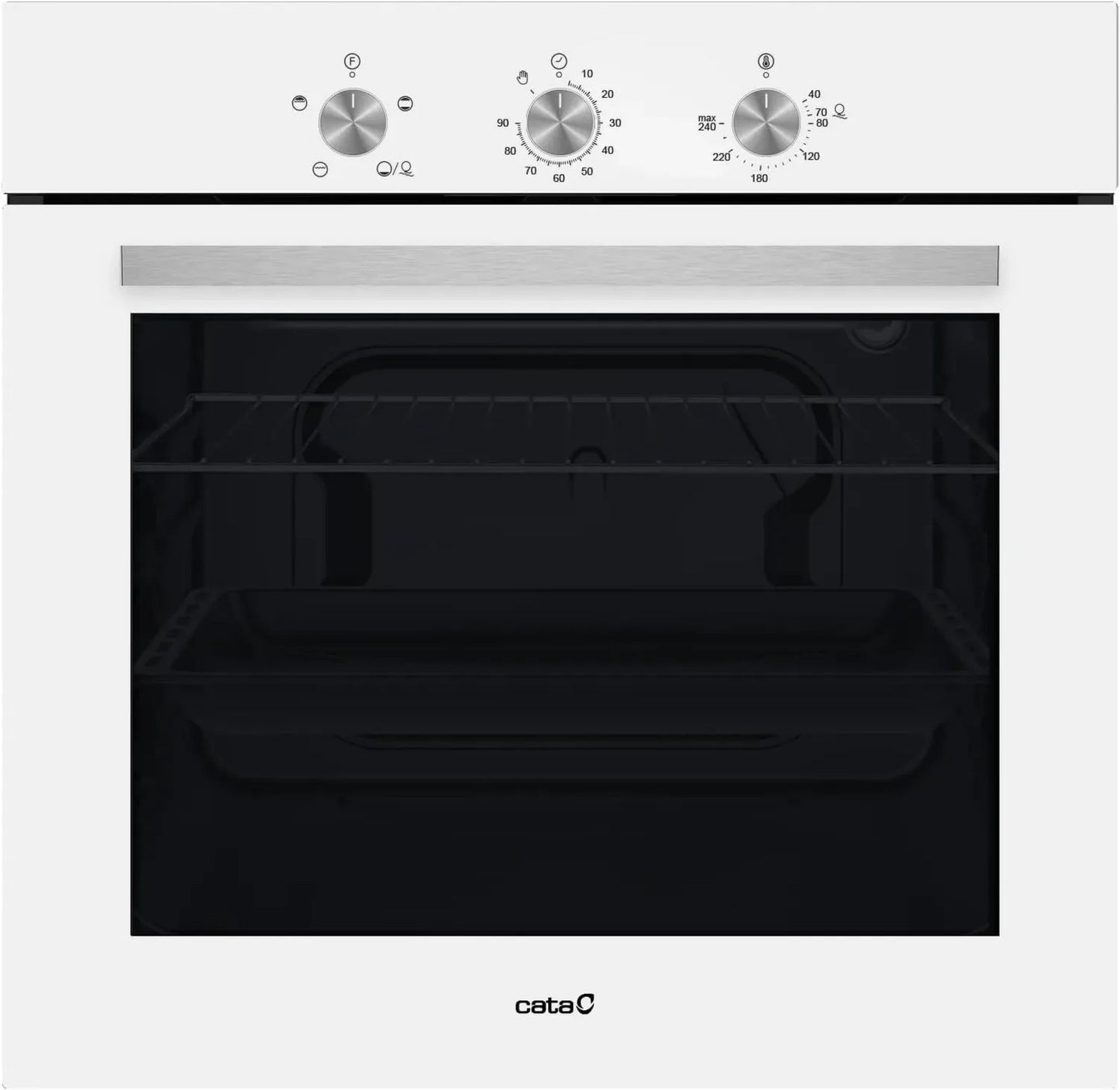 Four encastrable Cata SES 6204 WH, 66 L, 60 cm, Blanc, 4 fonctions