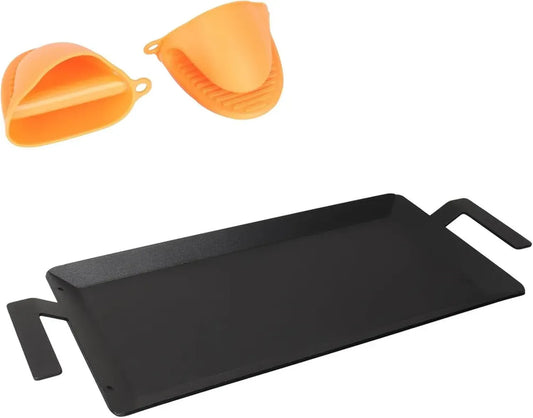 Plaque de Cuisson Professionnelle en Acier Carbone pour Tous Types de Feux 61x25,4 cm