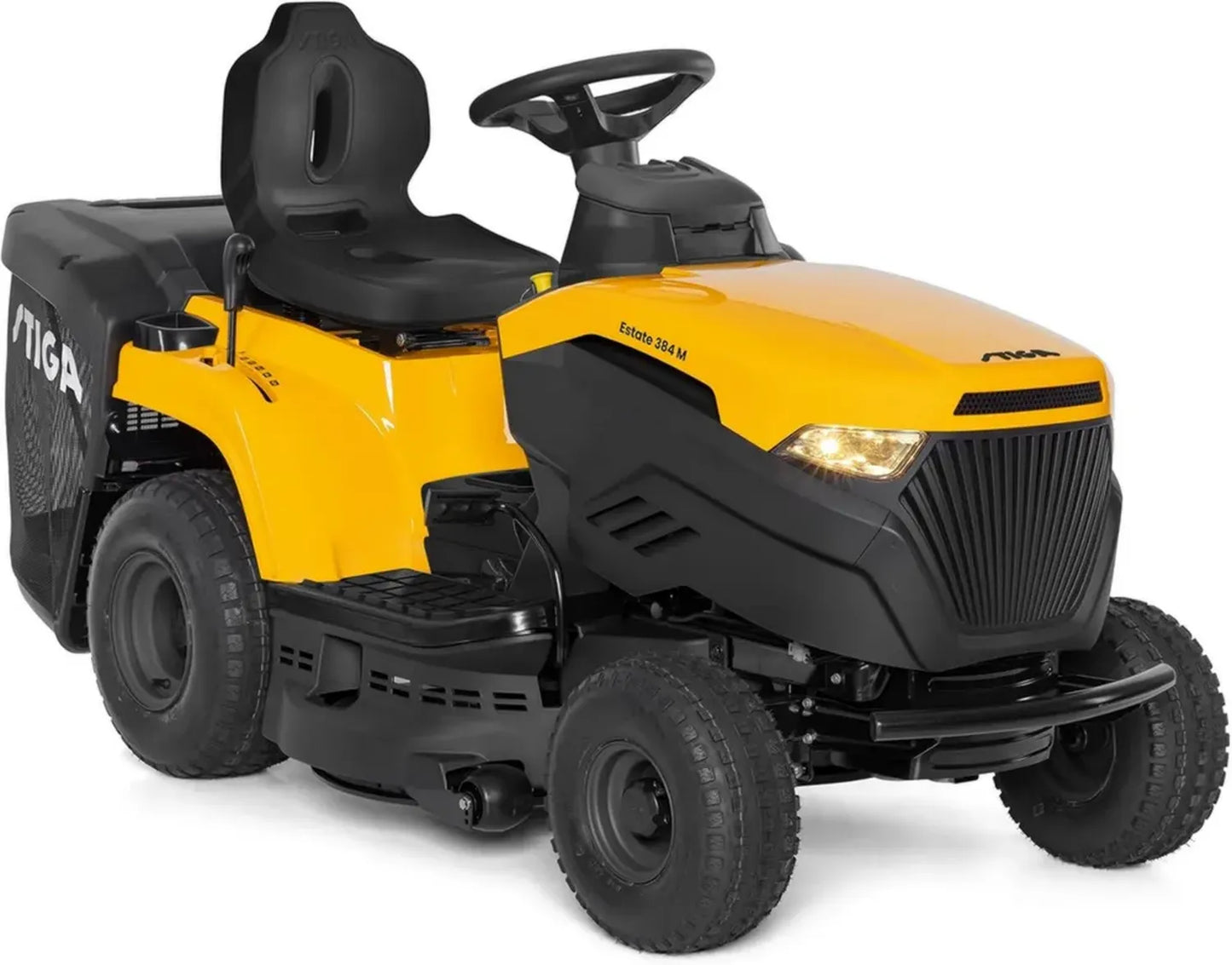 Tracteur Tondeuse STIGA Estate 384 M - Moteur Puissant 414cc, Coupe 84cm, Bac 200L, Pour Jardins Jusqu'à 3500 m²
