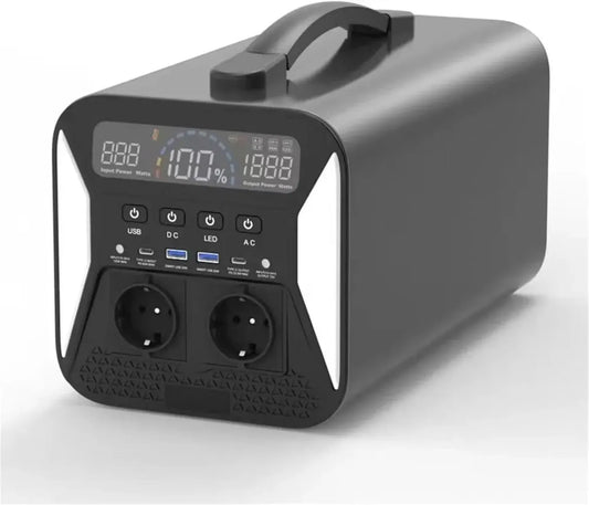Générateur Solaire Portable 1000W avec Batterie 1000Wh et Multi-Ports pour Camping