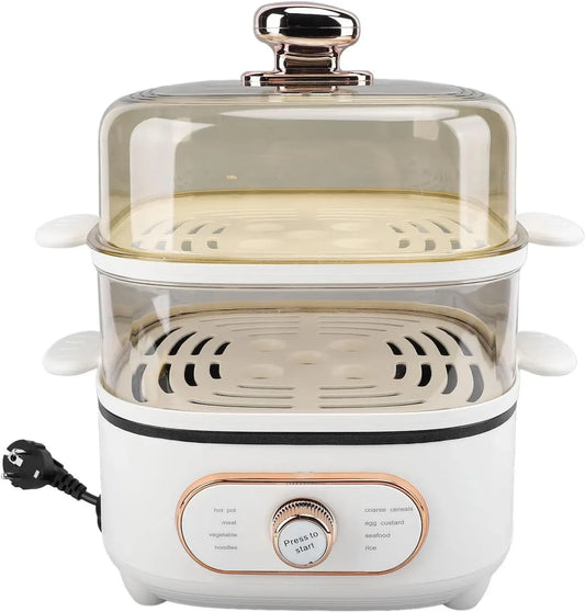 Marmite Électrique Polyvalente 1200W 10,5L avec Cuiseur Vapeur à 2 Niveaux