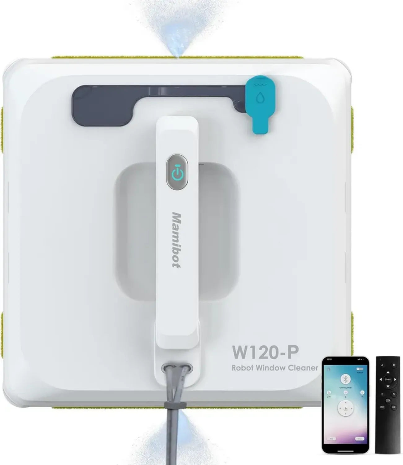 Mamibot W120-P Robot Laveur de Vitres avec 3000Pa, Application iGlassbot et Télécommande, 3 Modes pour Vitres et Surfaces en Marbre