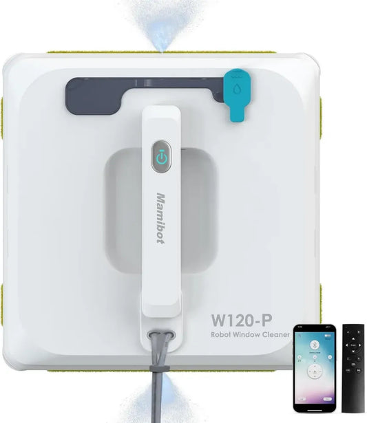 Mamibot W120-P Robot Laveur de Vitres avec 3000Pa, Application iGlassbot et Télécommande, 3 Modes pour Vitres et Surfaces en Marbre