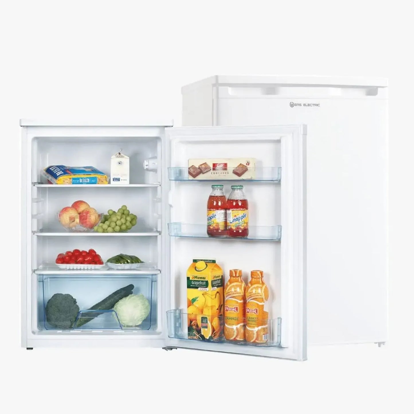 Réfrigérateur sous-meuble EAS ELECTRIC, blanc, silencieux, porte réversible, 85x56 cm