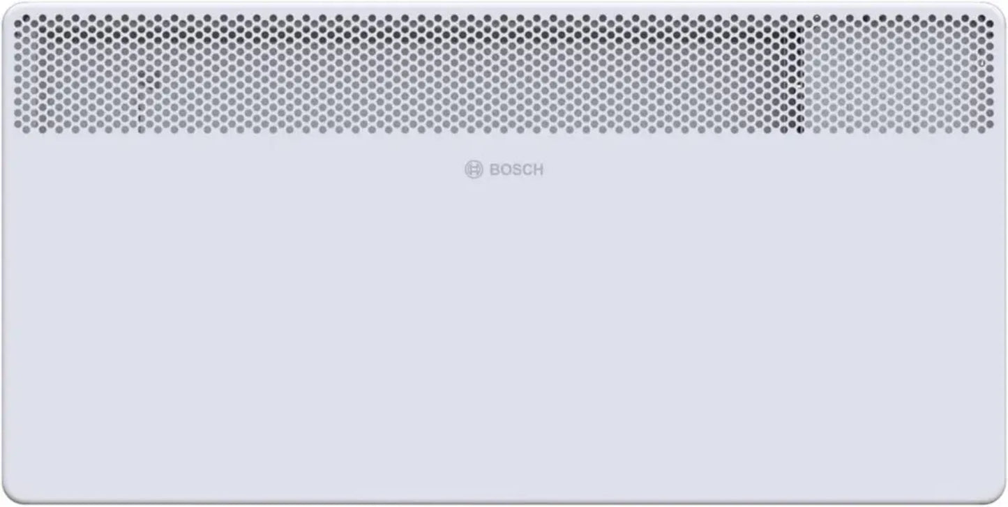 Radiateur Électrique Bosch 2500W pour 25m², Programmation Hebdomadaire et Écran LED - Blanc
