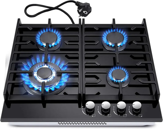 Plaque de cuisson gaz 4 feux, largeur 60 cm