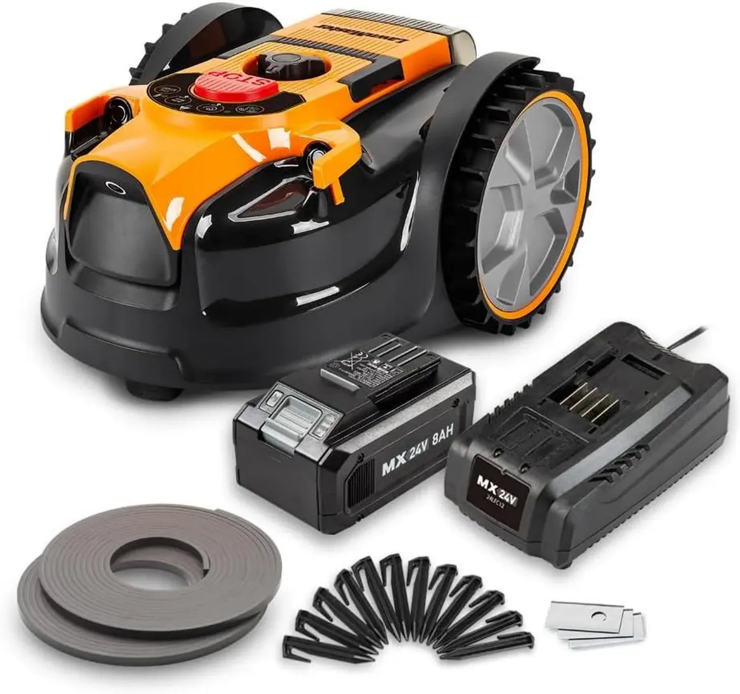 Tondeuse Robot Autonome 24V 8Ah avec Recharge Automatique