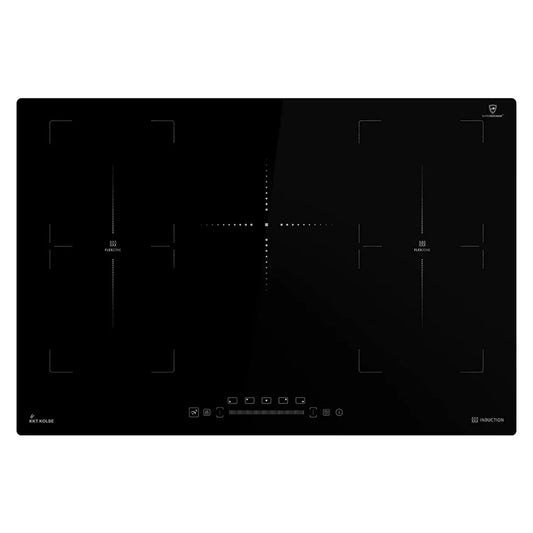 Table de Cuisson à Induction 77 cm, 5 Zones avec Commandes Tactiles et Minuterie